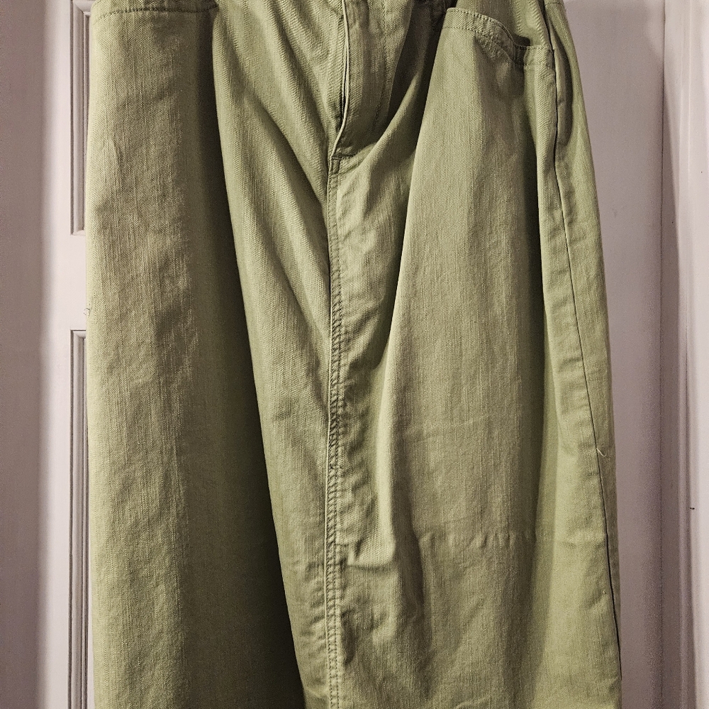 Olive Green Midi Skirt Size 12